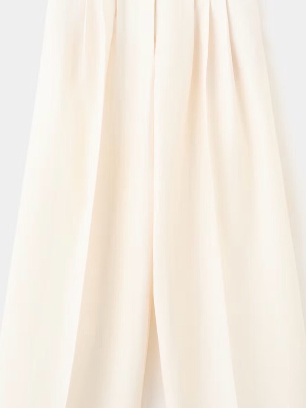 Mango Wide-Leg High-Waist Cream Trousers - Picture 3 of 9